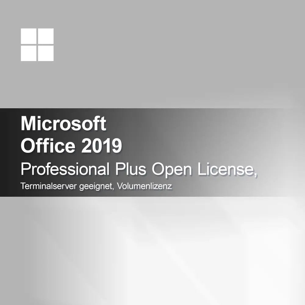 Microsoft Office 2019 Professional Plus Licença Aberta, compatível com Terminal Server, licença por volume
