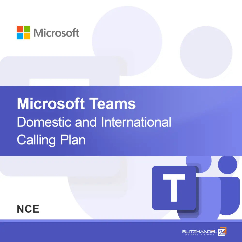 Plano de Chamadas Domésticas e Internacionais do Microsoft Teams (NCE)