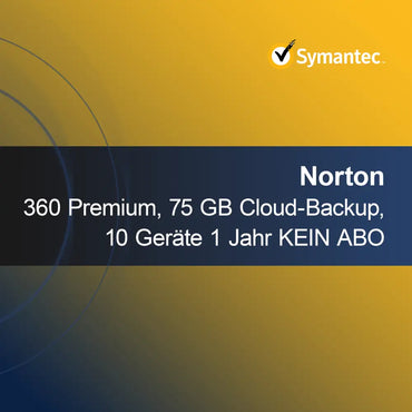Norton 360 Premium, Backup em Nuvem de 75 GB, 10 Dispositivos 1 Ano SEM ASSINATURA