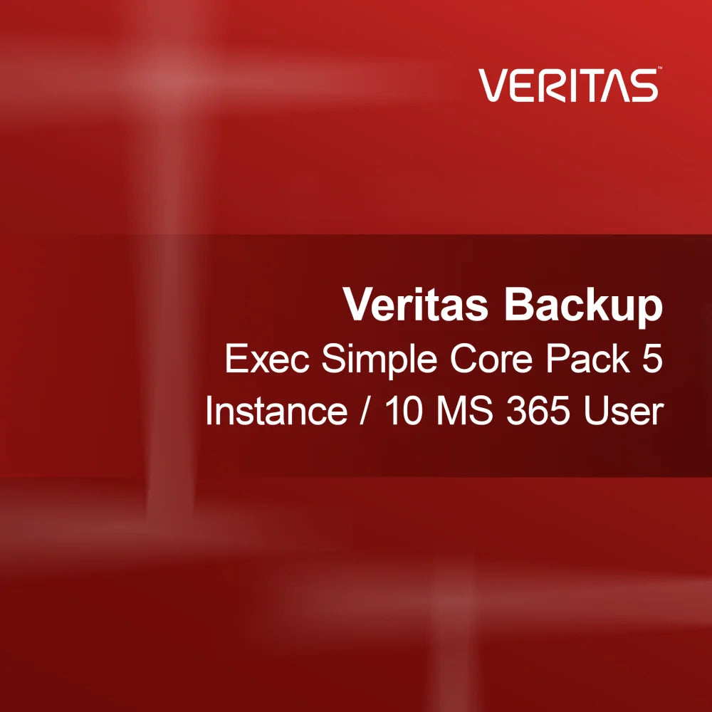 Veritas Backup Exec Simple Core Pack 5 Instance / 10 MS 365 User