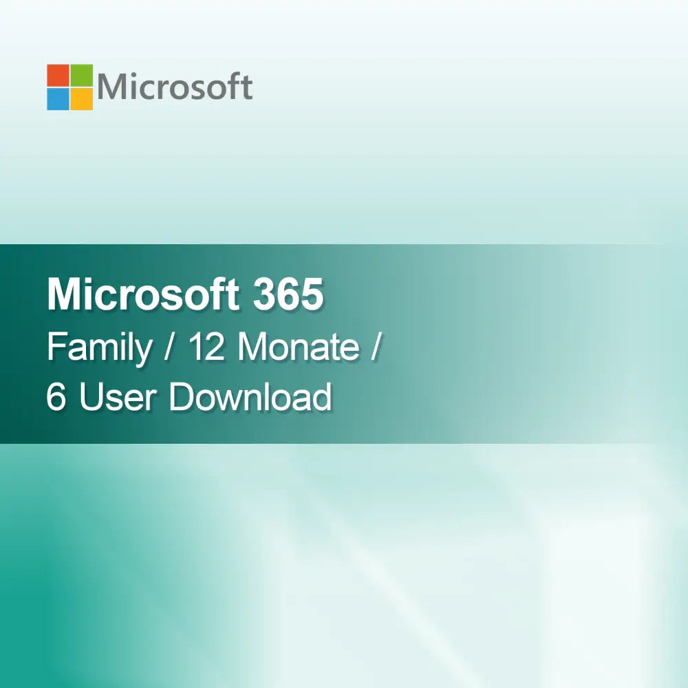 Microsoft 365 Family / 12 meses / 6 usuários Download