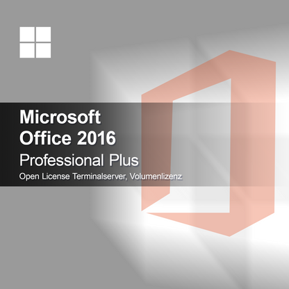 Microsoft Office 2016 Professional Plus Licença Aberta Terminalserver, Licença por Volume