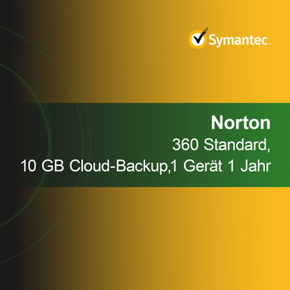 Norton 360 Standard, 10 GB de backup em nuvem, 1 dispositivo 1 ano