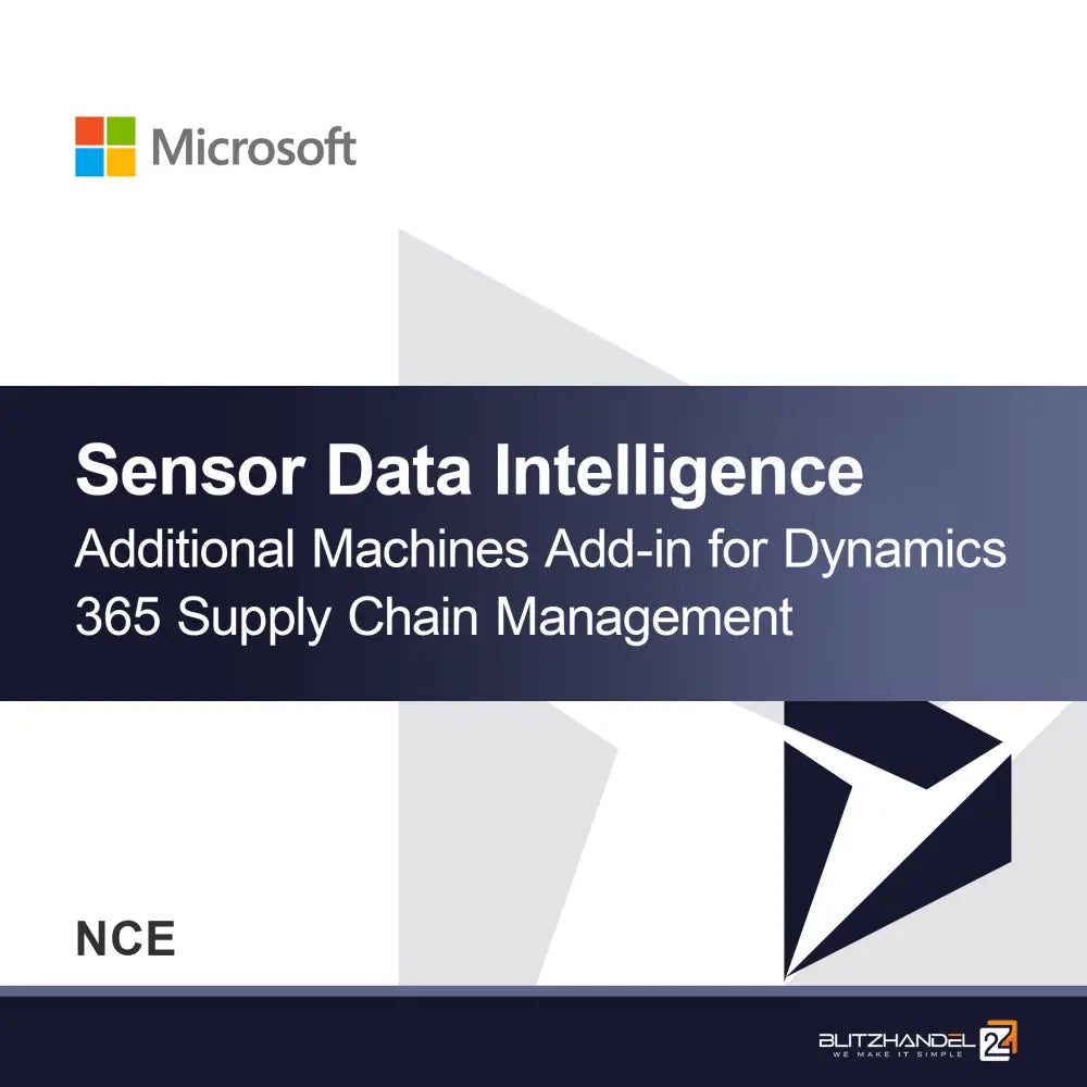Complemento de Máquinas Adicionais de Inteligência de Dados de Sensores para Dynamics 365 Supply Chain Management (NCE)